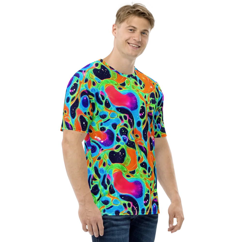 Luminous Amoeba on Men's Crew Neck T-Shirt — Right
