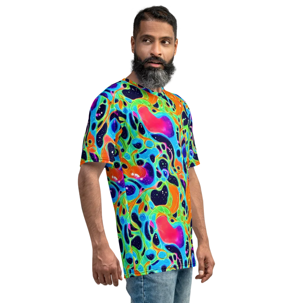 Luminous Amoeba on Men's Crew Neck T-Shirt — Right