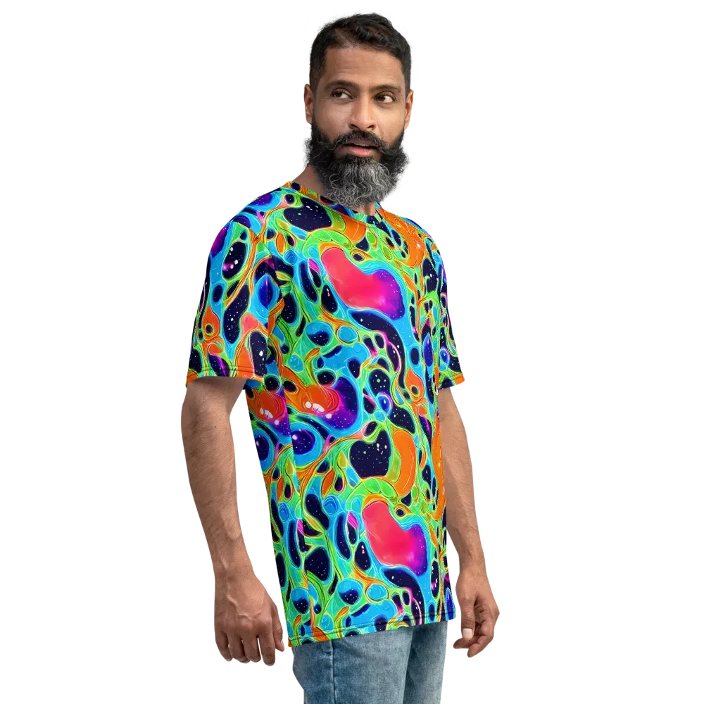 Luminous Amoeba on Men's Crew Neck T-Shirt — Right