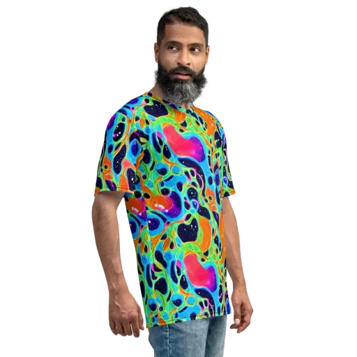 Luminous Amoeba on a Men's Crew Neck T-Shirt