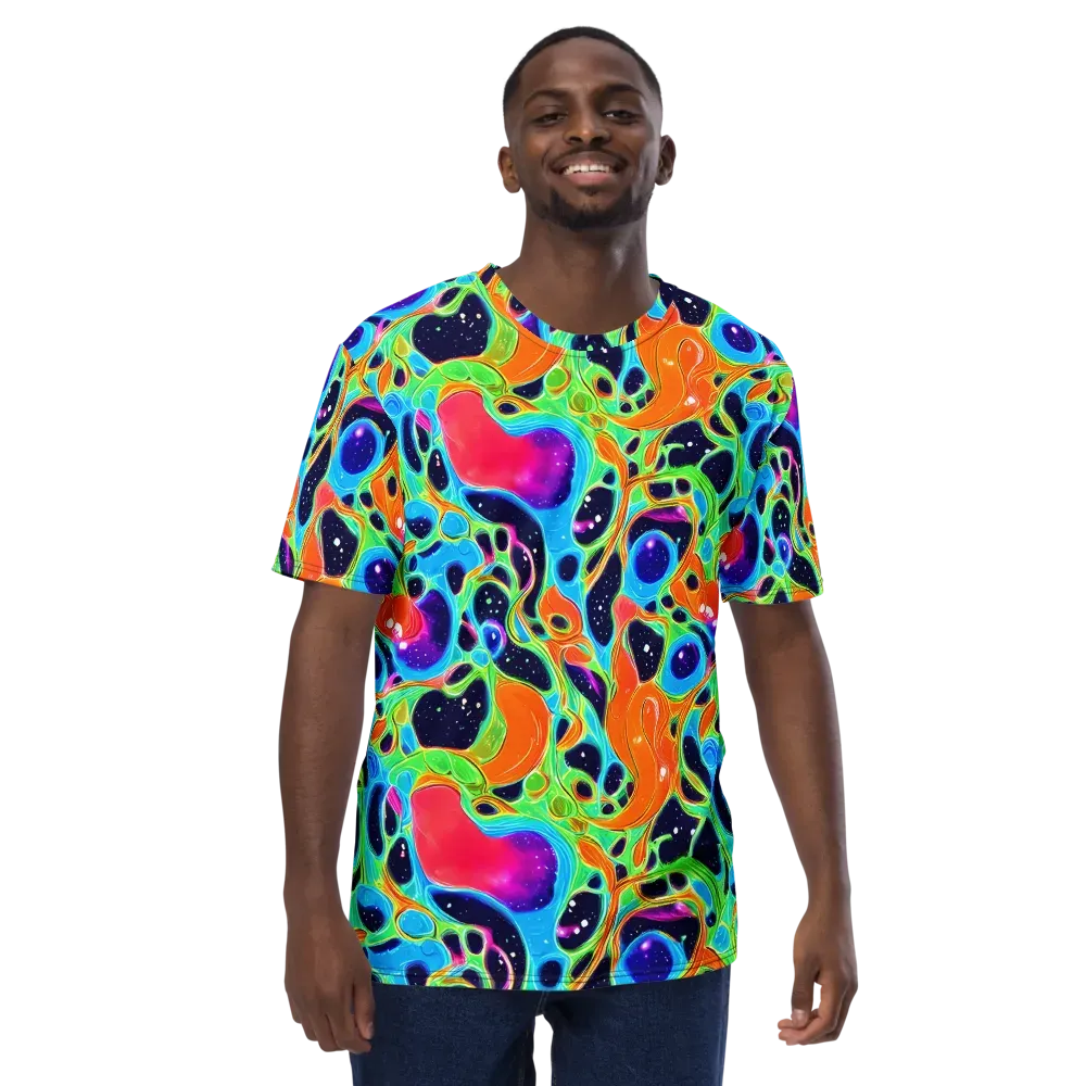 Luminous Amoeba on Men's Crew Neck T-Shirt — Front
