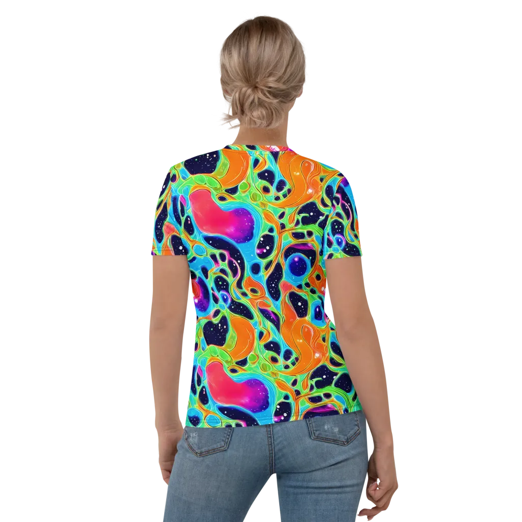 Luminous Amoeba on Women's Crew Neck T-Shirt — Back