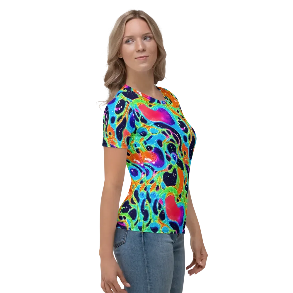 Luminous Amoeba on Women's Crew Neck T-Shirt — Right