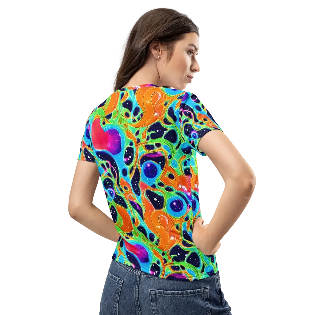 Luminous Amoeba on Women's Crew Neck T-Shirt — Back