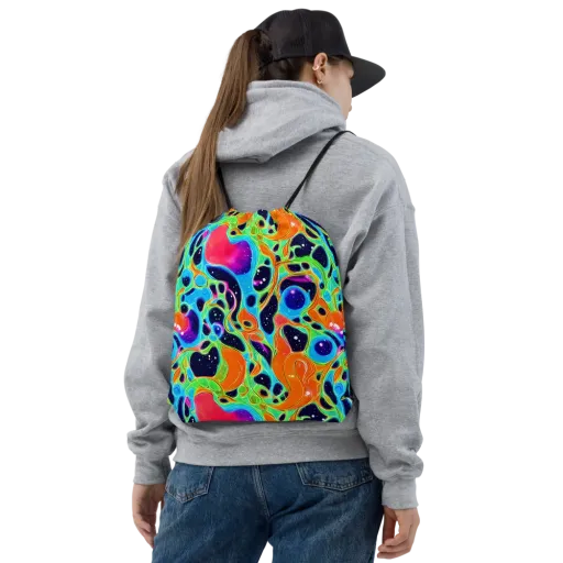 Luminous Amoeba on a Drawstring Bag