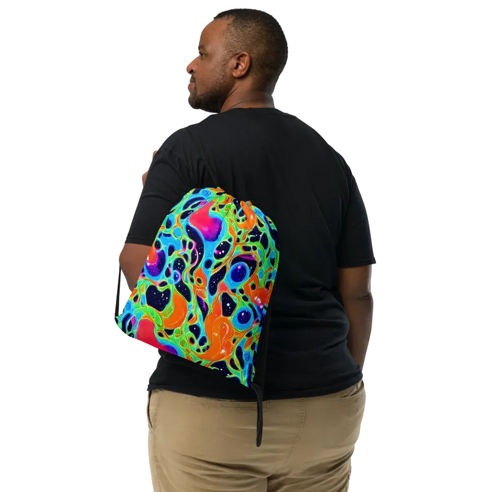 Luminous Amoeba on Drawstring Bag — Front