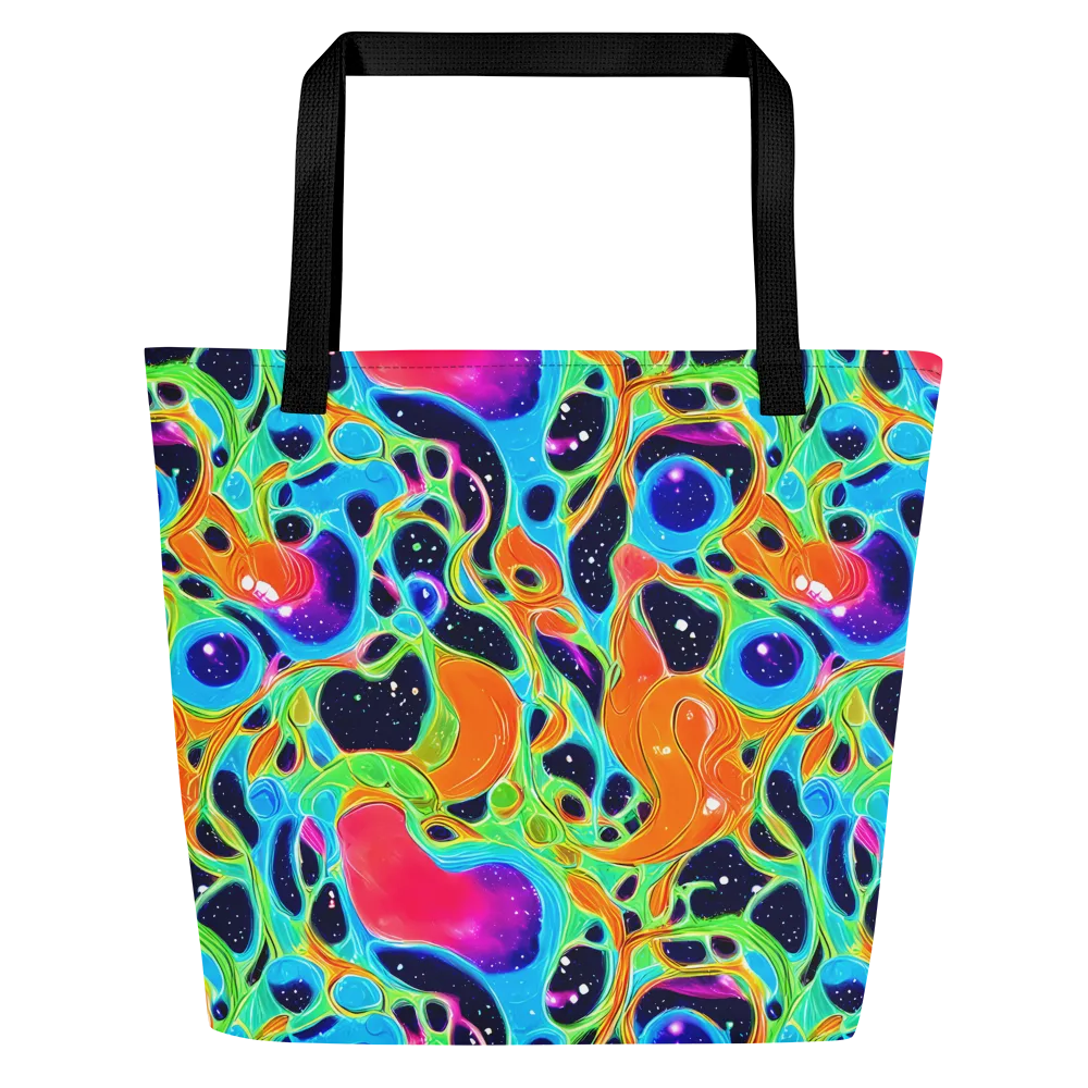 Luminous Amoeba on Large Tote Bag W/ Pocket — Front