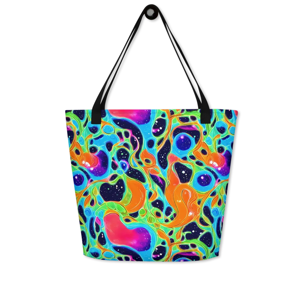Luminous Amoeba on Large Tote Bag W/ Pocket — Front