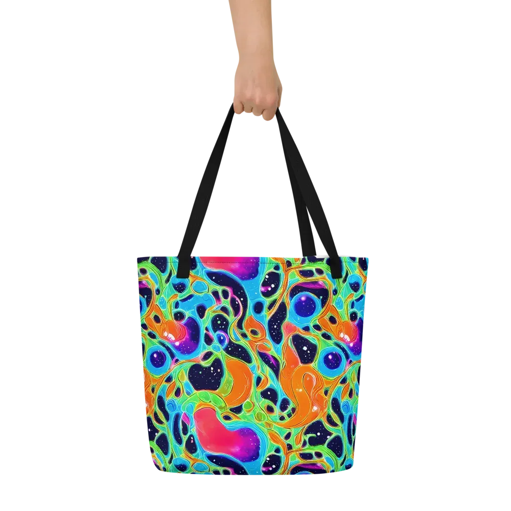 Luminous Amoeba on Large Tote Bag W/ Pocket — Front