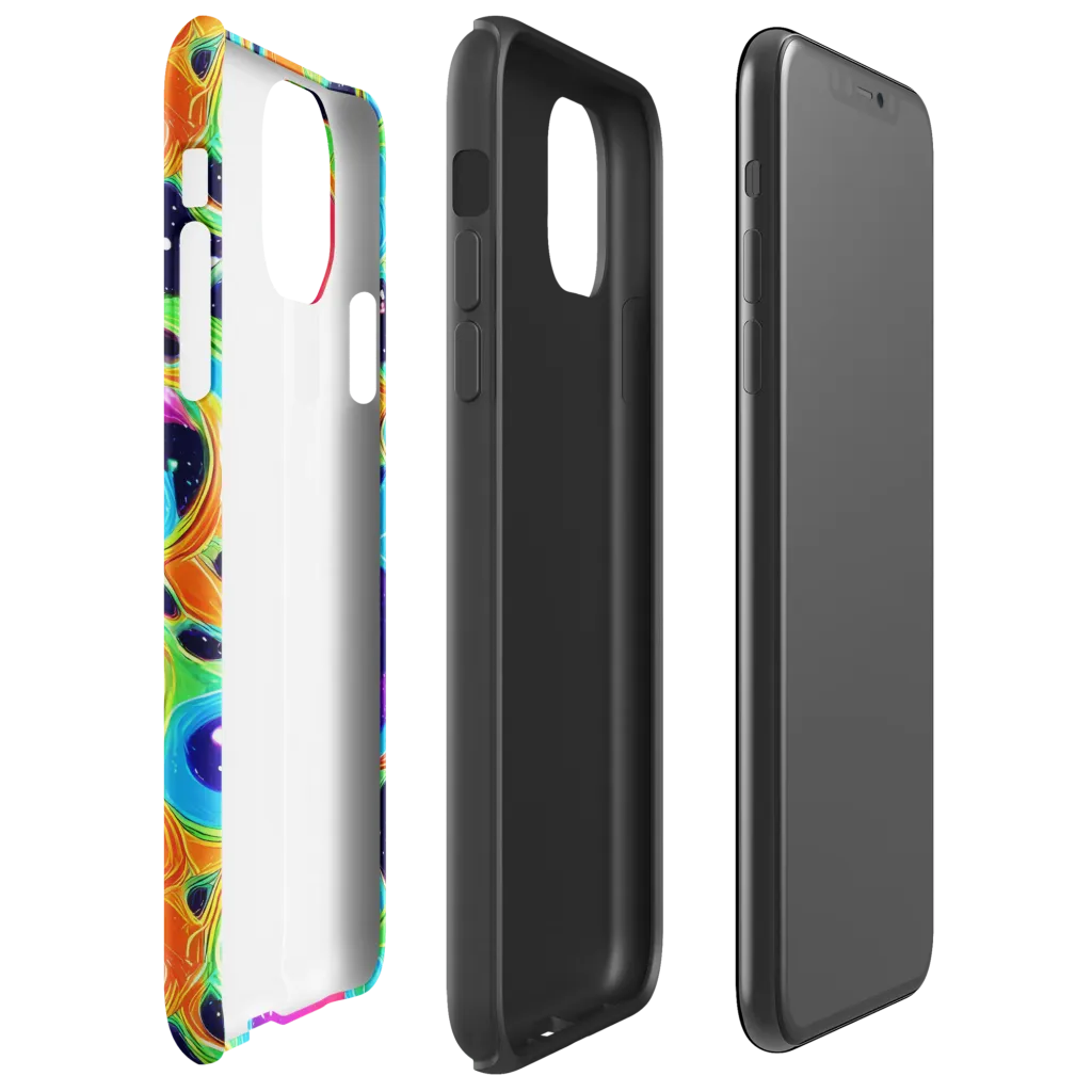Luminous Amoeba on Tough Case for iPhone® — Right