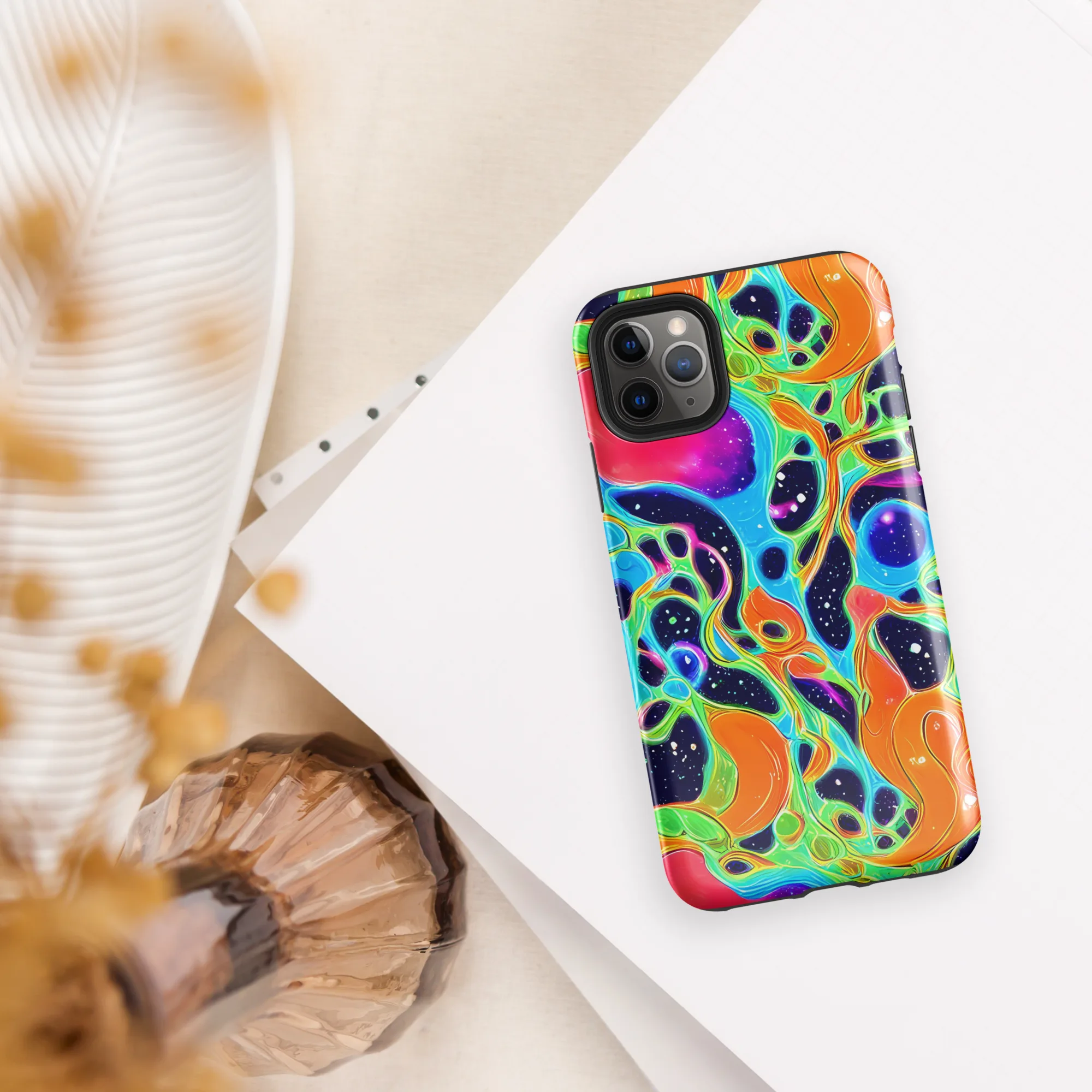 Luminous Amoeba on Tough Case for iPhone® — Front