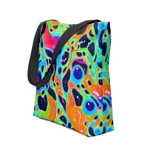 Luminous Amoeba on a Tote Bag