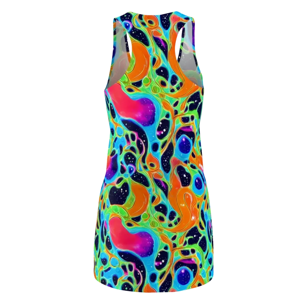 Luminous Amoeba on Racerback Dress — Back