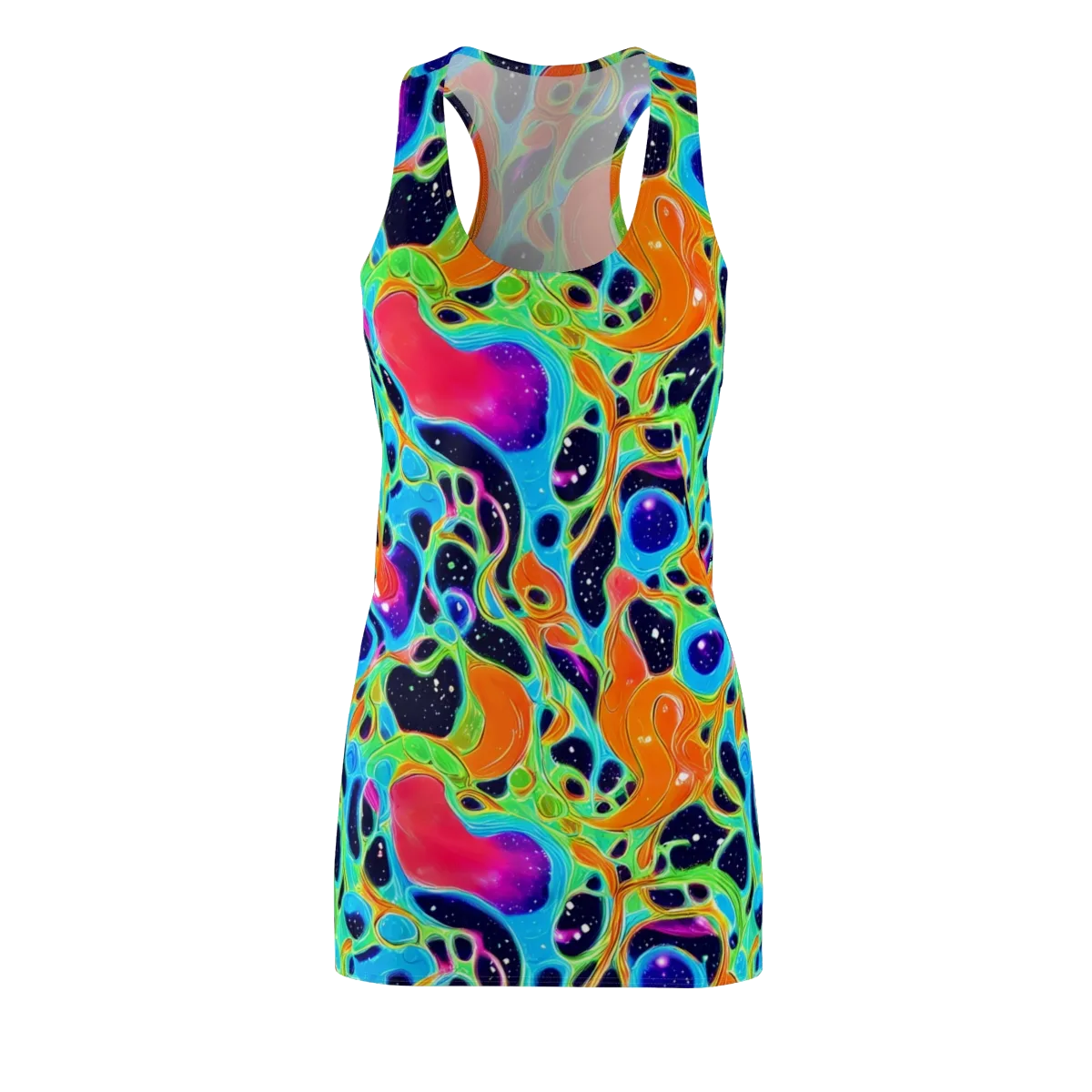 Luminous Amoeba on Racerback Dress — Front