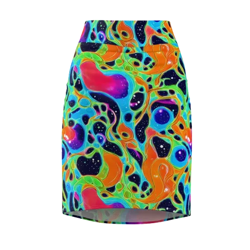 Luminous Amoeba on a Pencil Skirt