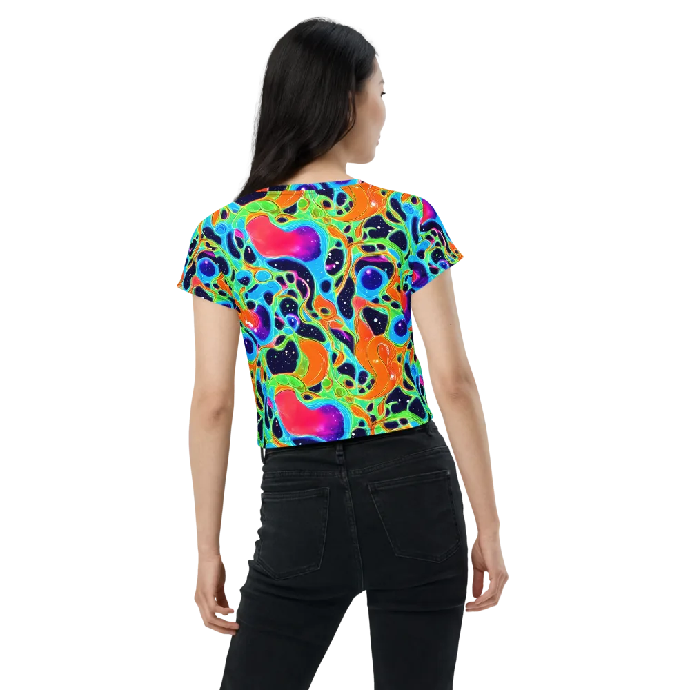 Luminous Amoeba on Crop Tee — Back