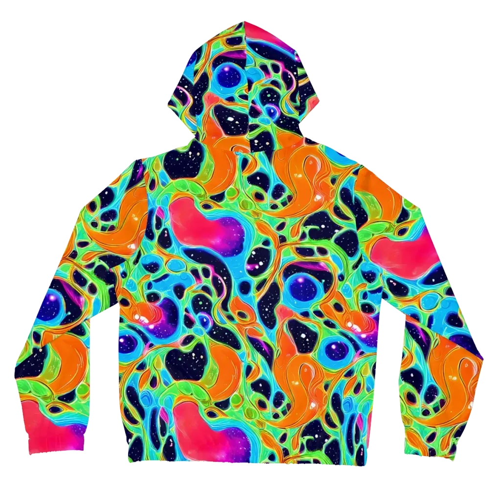 Luminous Amoeba on Women's Full-Zip Hoodie — Back