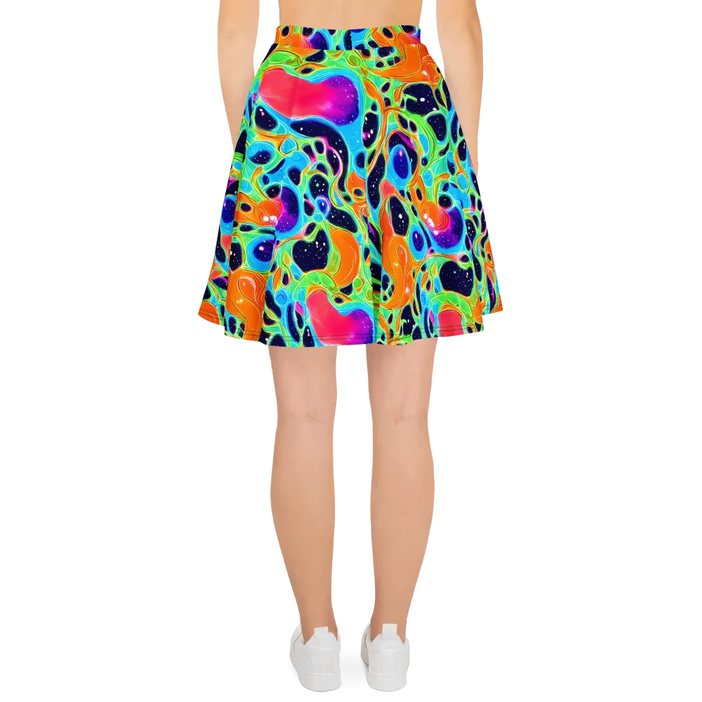 Luminous Amoeba on Skater Skirt — Back