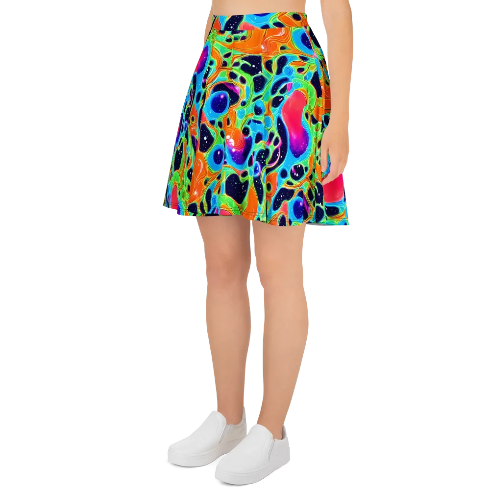 Luminous Amoeba on Skater Skirt — Left