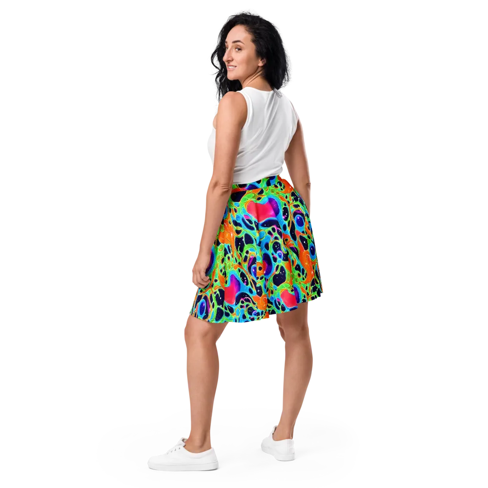 Luminous Amoeba on Skater Skirt — Back