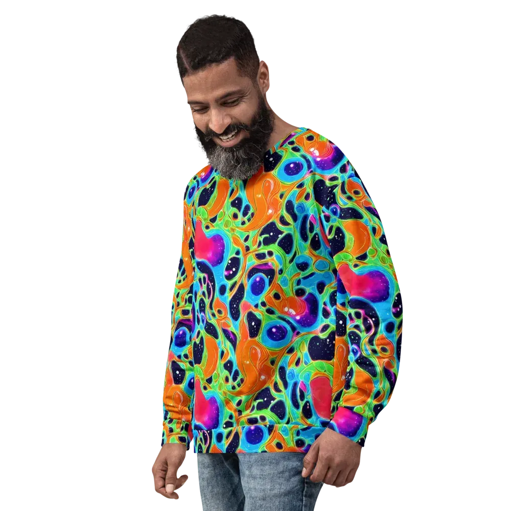 Luminous Amoeba on Sweatshirt — Left Front