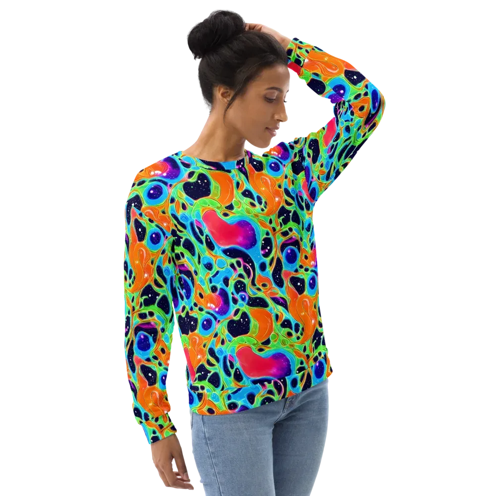 Luminous Amoeba on Sweatshirt — Right Front