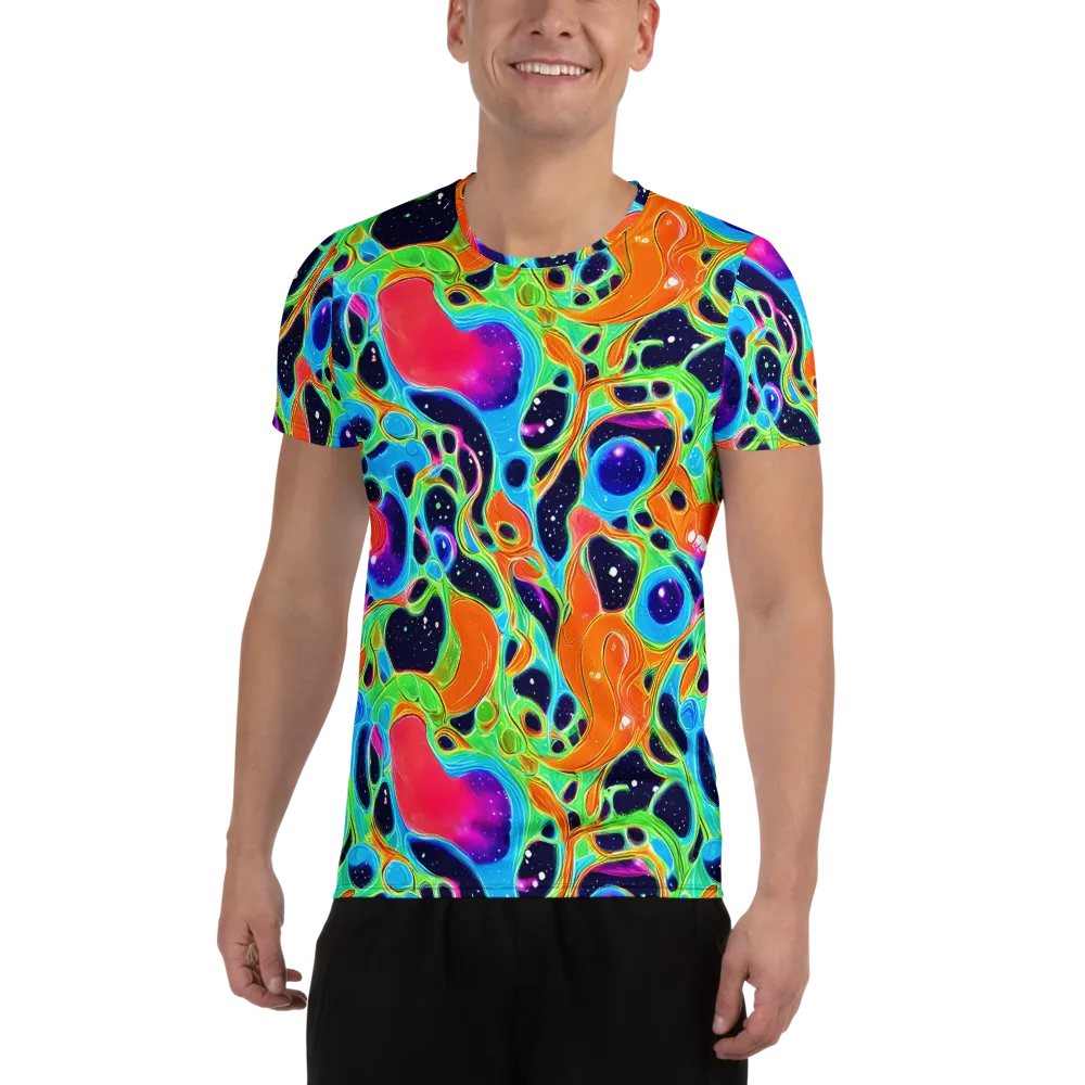Luminous Amoeba on Men's Athletic T-Shirt — Front