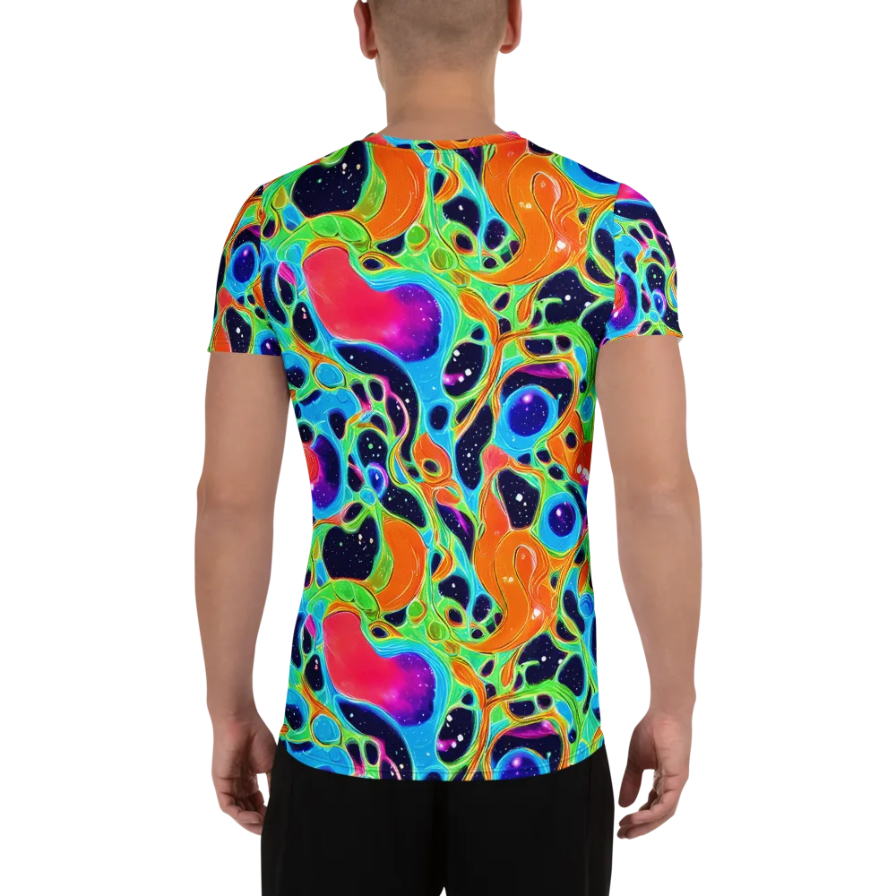 Luminous Amoeba on Men's Athletic T-Shirt — Back