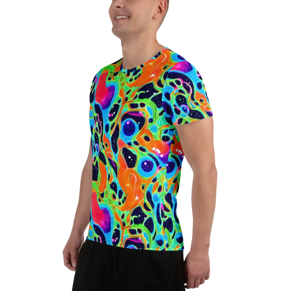 Luminous Amoeba on Men's Athletic T-Shirt — Left