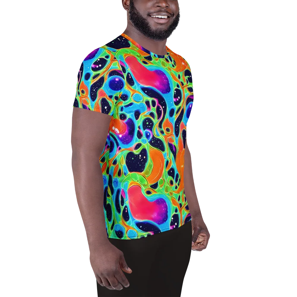 Luminous Amoeba on Men's Athletic T-Shirt — Right