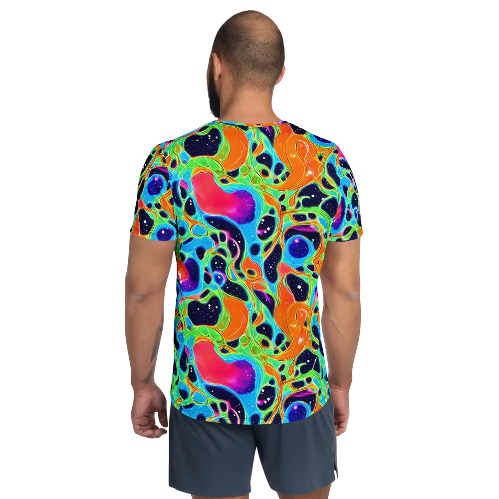 Luminous Amoeba on Men's Athletic T-Shirt — Back