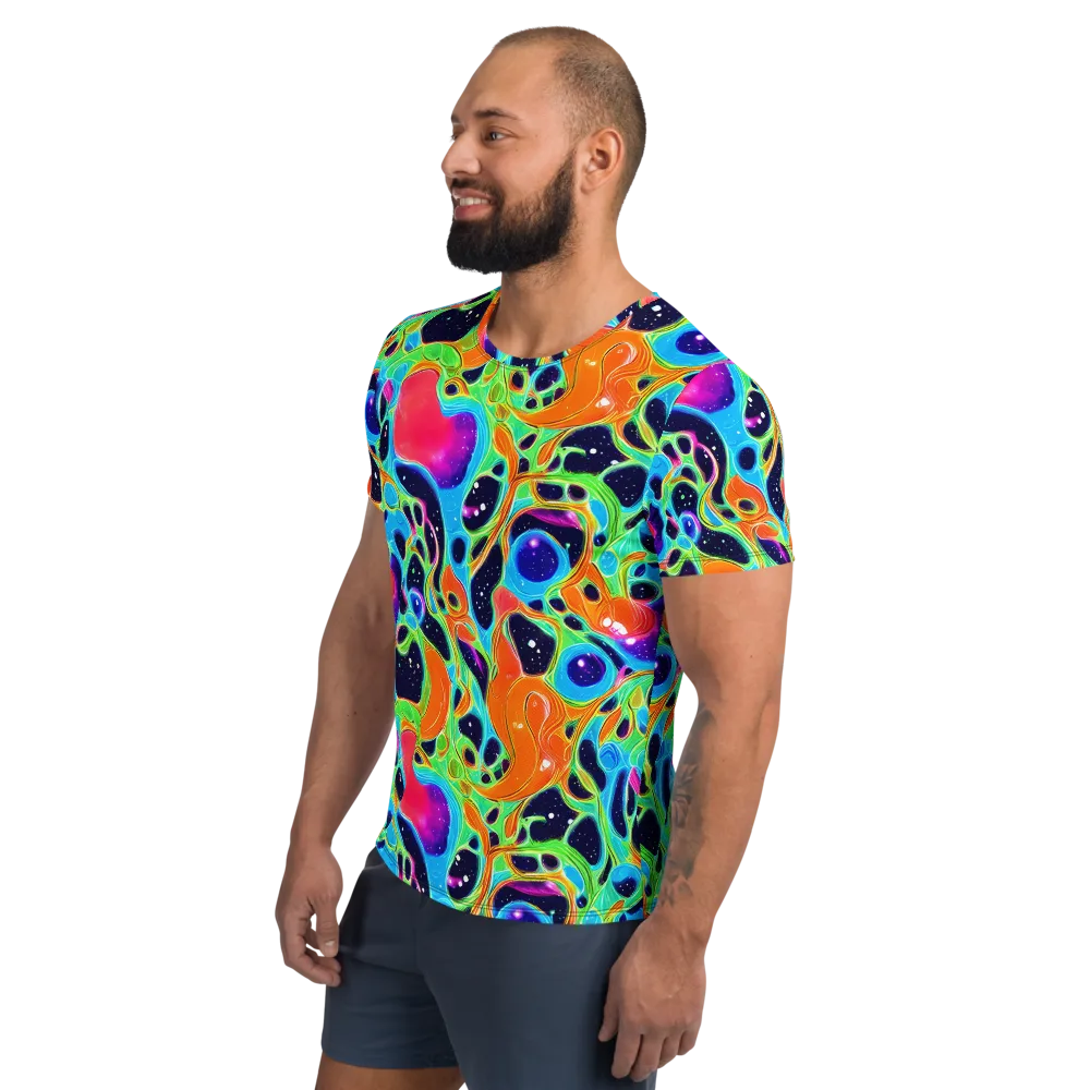 Luminous Amoeba on Men's Athletic T-Shirt — Left