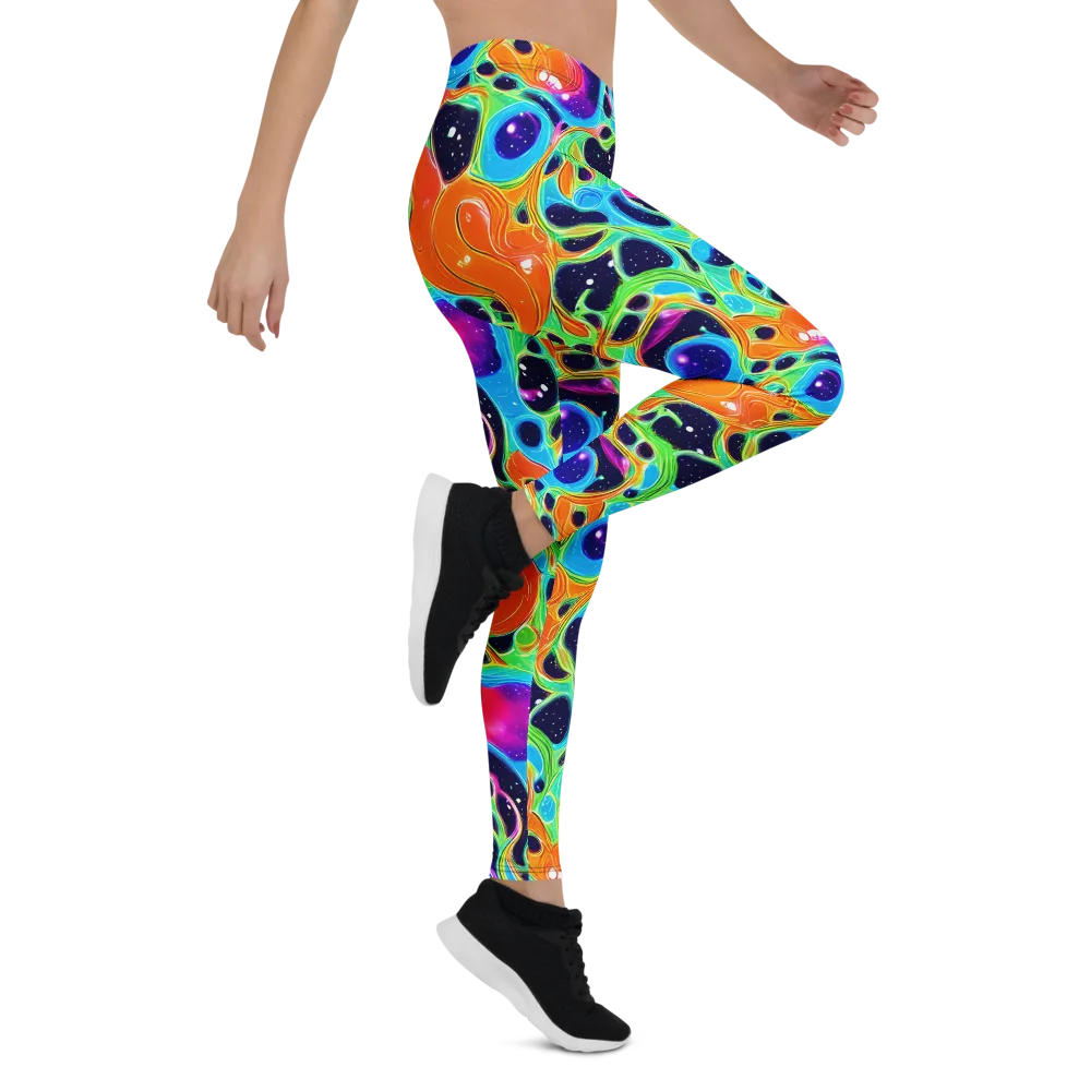 Luminous Amoeba on Leggings — Right
