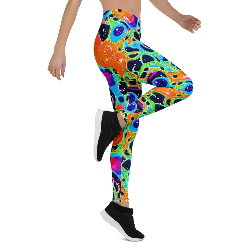 Luminous Amoeba on Leggings — Right