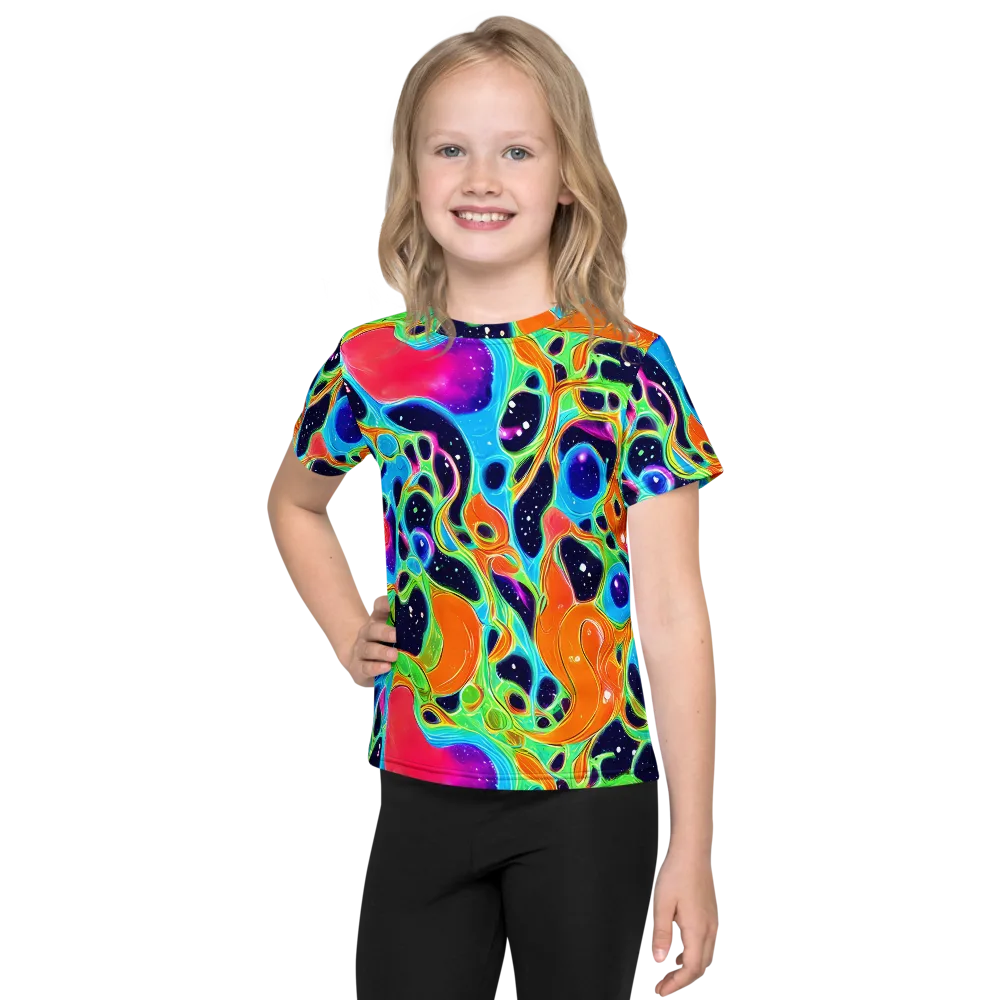 Luminous Amoeba on Kids Crew Neck T-Shirt — Front