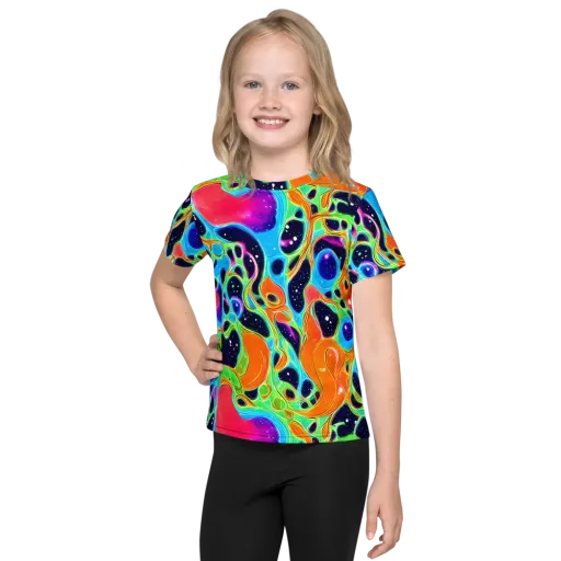 Luminous Amoeba on a Kids Crew Neck T-Shirt