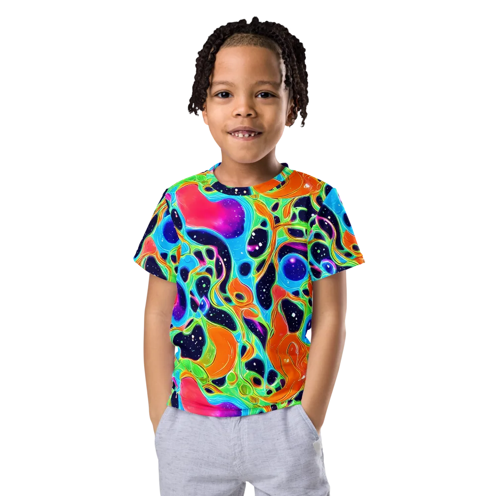 Luminous Amoeba on Kids Crew Neck T-Shirt — Front