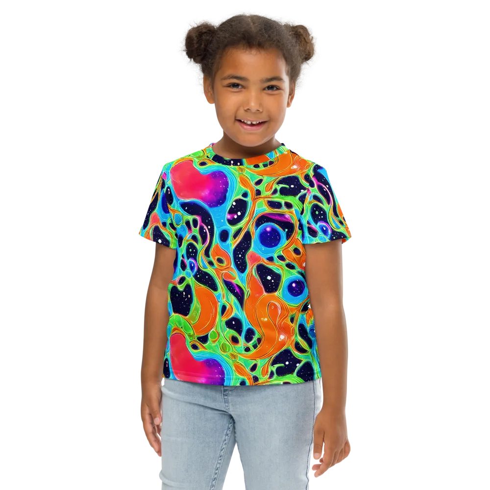 Luminous Amoeba on Kids Crew Neck T-Shirt — Front