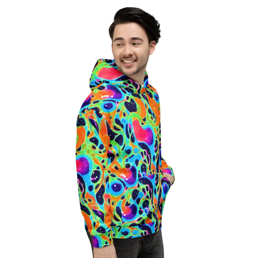Luminous Amoeba on Hoodie — Right