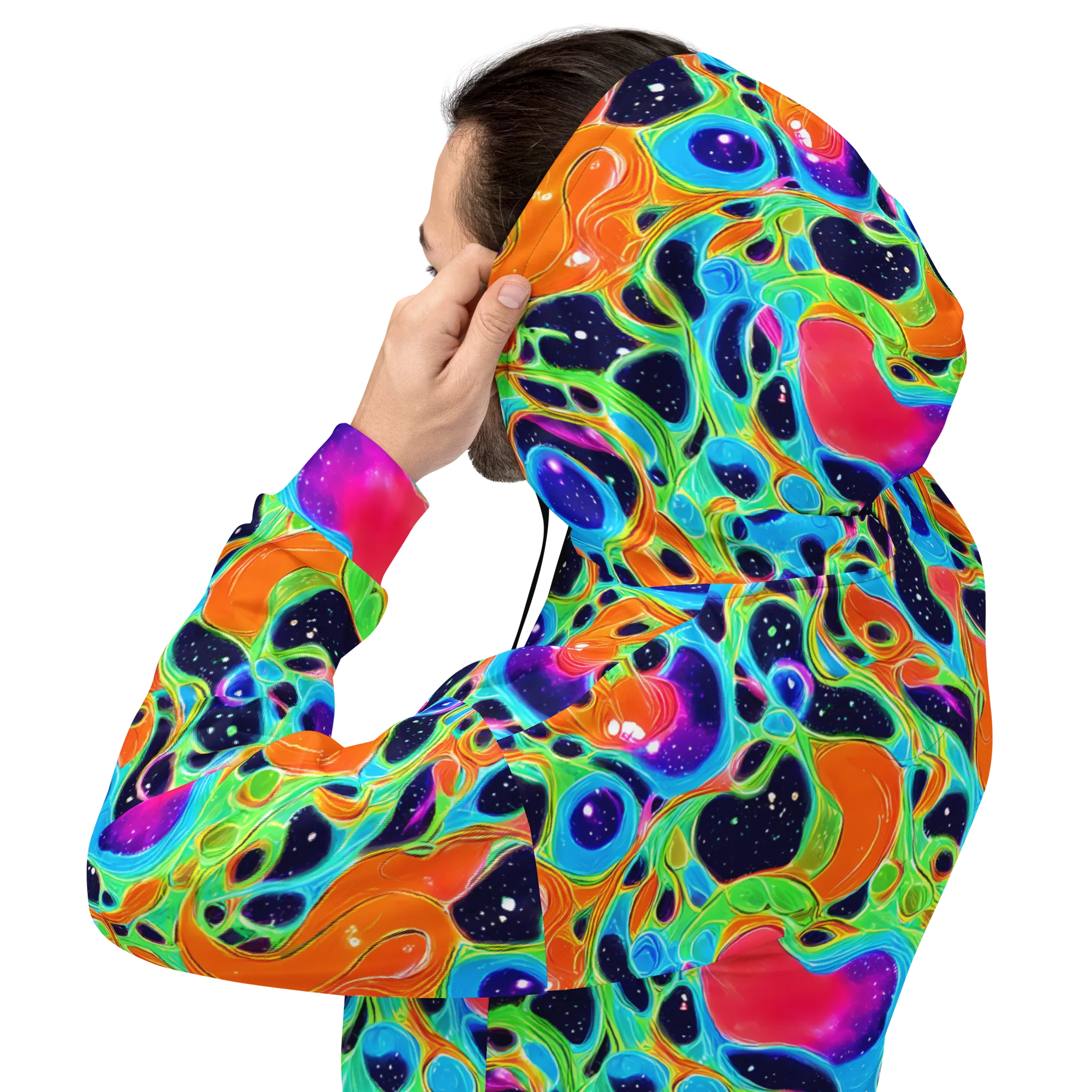 Luminous Amoeba on Hoodie — Back