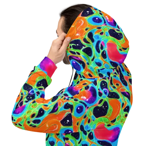 Luminous Amoeba on a Hoodie