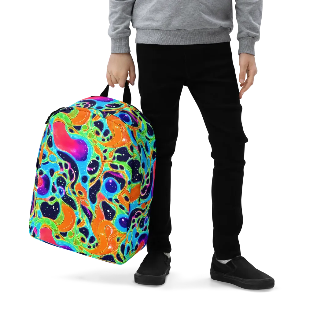 Luminous Amoeba on Minimalist Backpack — Zoomed-in