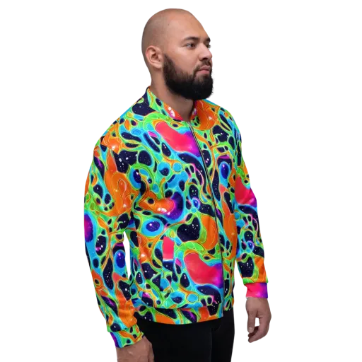 Luminous Amoeba on a Bomber Jacket
