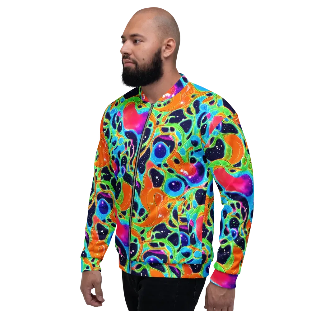 Luminous Amoeba on Bomber Jacket — Left