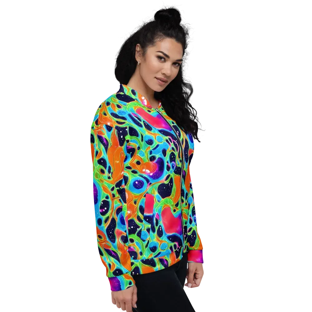 Luminous Amoeba on Bomber Jacket — Right