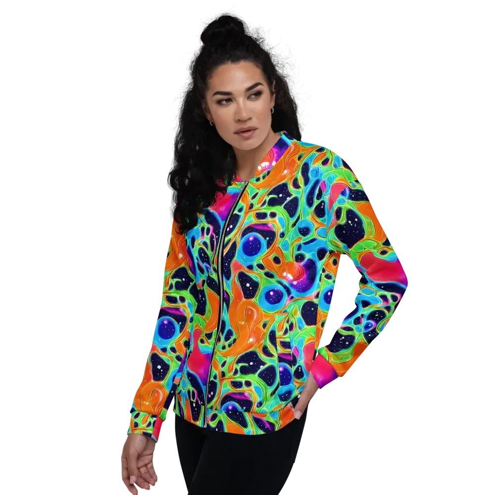 Luminous Amoeba on Bomber Jacket — Left
