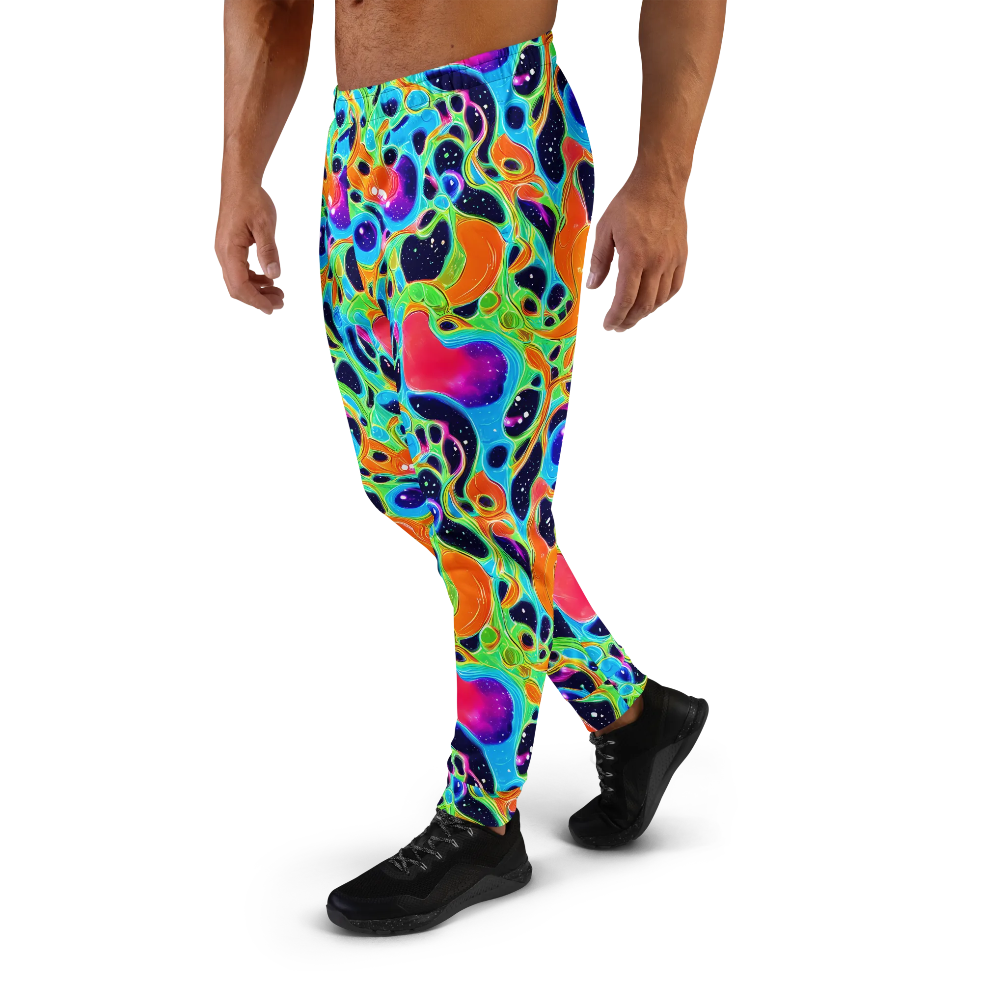 Luminous Amoeba on Men's Joggers — Left