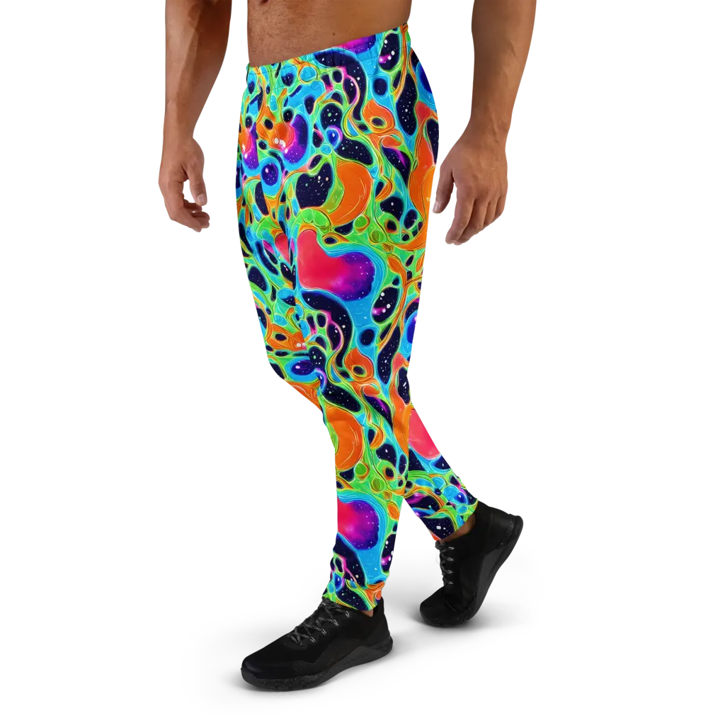 Luminous Amoeba on Men's Joggers — Left