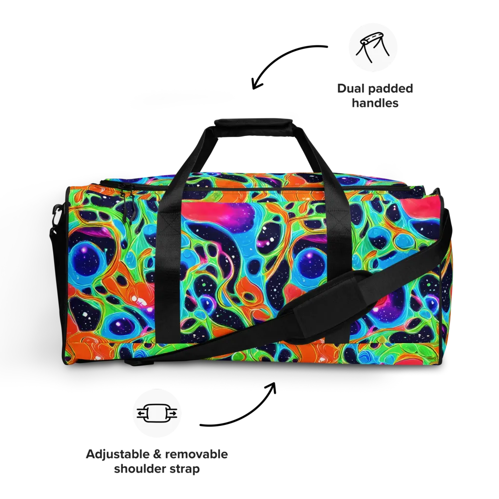 Luminous Amoeba on Duffle Bag — Front