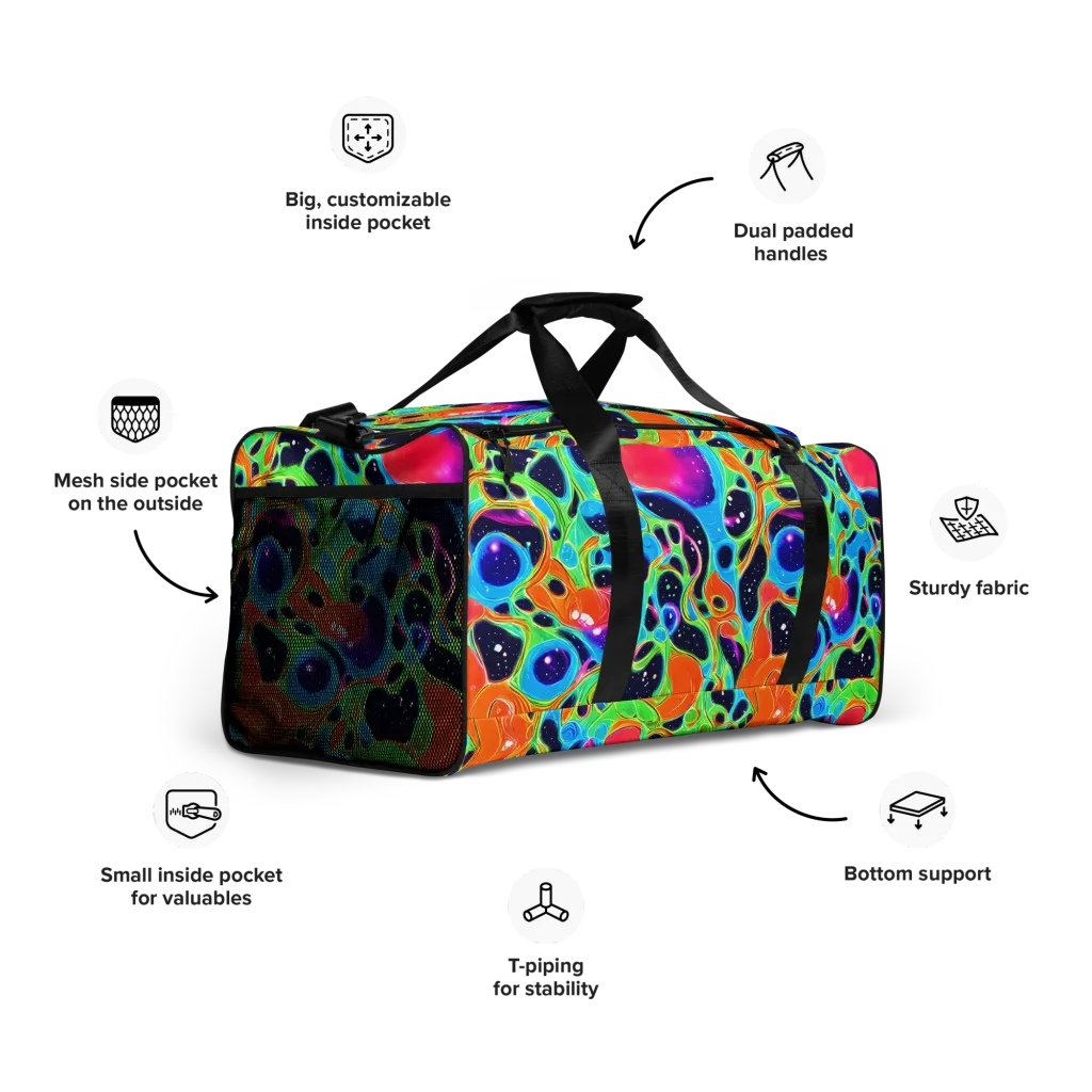 Luminous Amoeba on Duffle Bag — Right Front